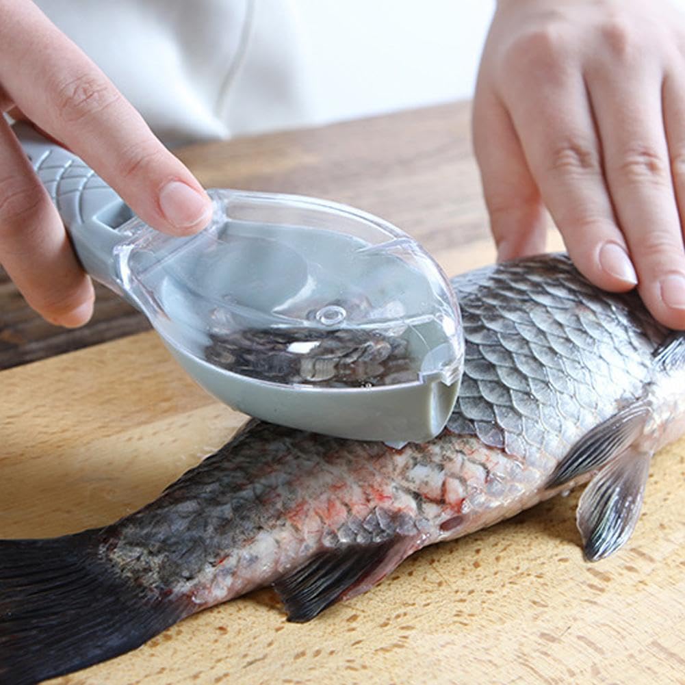 【もう鱗が散らない】魚の鱗スクレーパースクラップツール　ブルー Amazon｜Shnmersy うろこ取り 魚型 ウロコ取り 鱗取り 鱗発散防止
